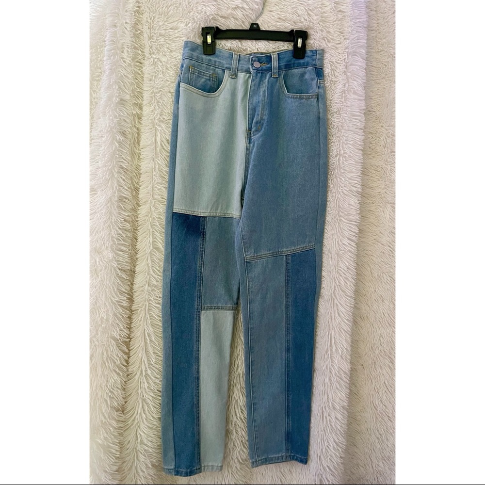 Shein, High waist color block Jeans Size Small